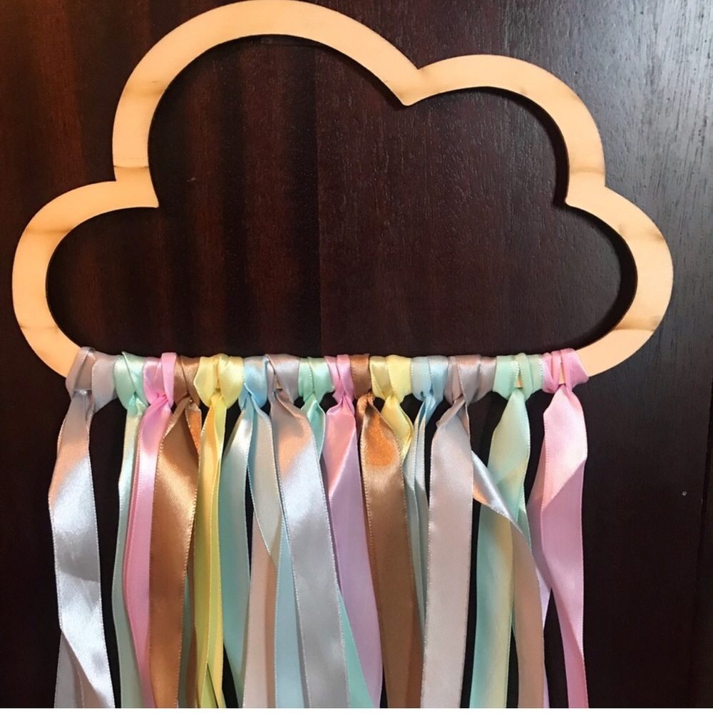 Pastel Ribbon Cloud Wall Hanging - Home Decor